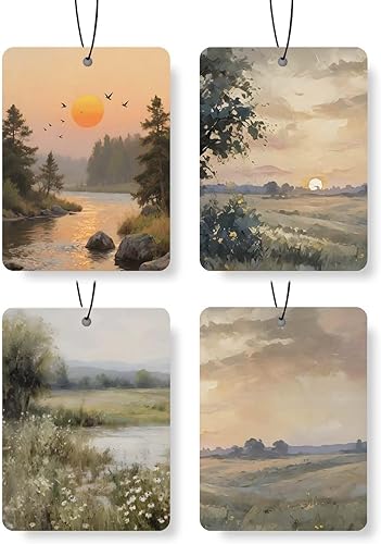 Miniatura 13 de Ambientador de aire para automóvil de frutas a cuadros, 4 piezas, limón/fresa/uva/tomate, ambientador colgante para autos, armario, cajón, libros,