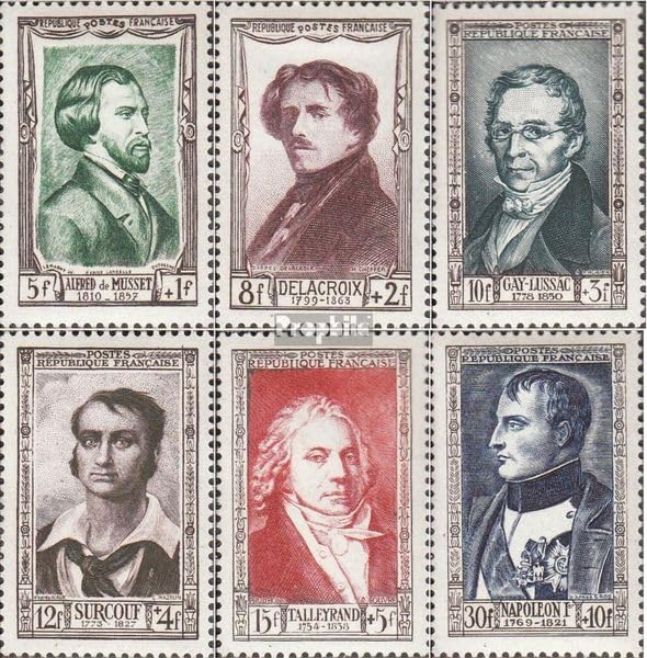 Sellos Francia 909-914 originales de la serie completa usados en álbumes franceses