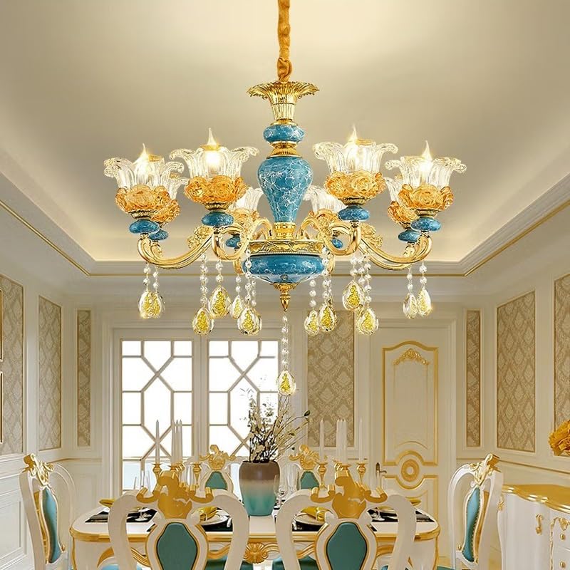 Lampe principale de salon design luxe 10 têtes couleur D 95cm - 5