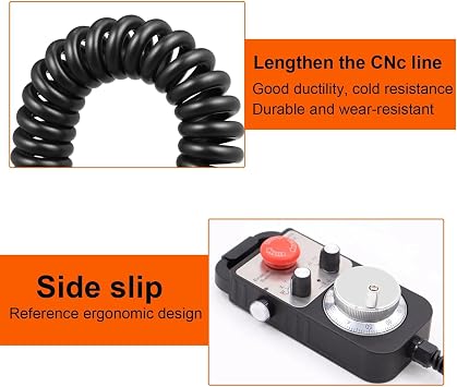 Mgpペンダントcncコントローラー、cnc電子ハンドホイール手動パルス発生器、緊急停止付き、100ppr ユニバーサル4軸コントローラー Cncハンドホイールエンコーダー/ルーター/旋盤/フライス盤/彫刻機用