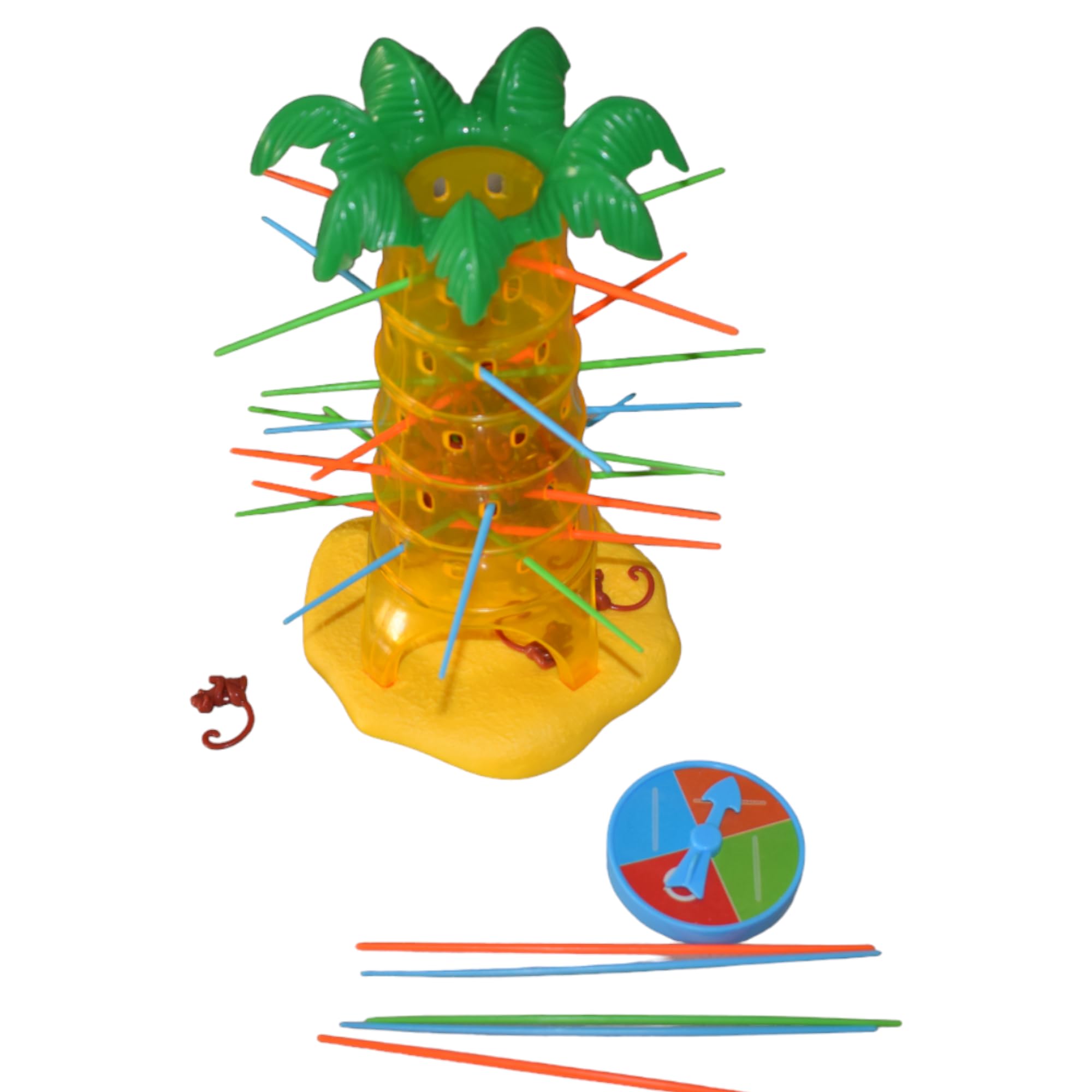 JAMERPD Monos Locos Juegos de Mesa - Juegos de Mesa niños +3 años, 2-4 Jugadores - Juegos para Regalo para niños Juguete Interactivo Tumblin' Monkeys. Entretenimiento y coordinación Ojo-Mano.
