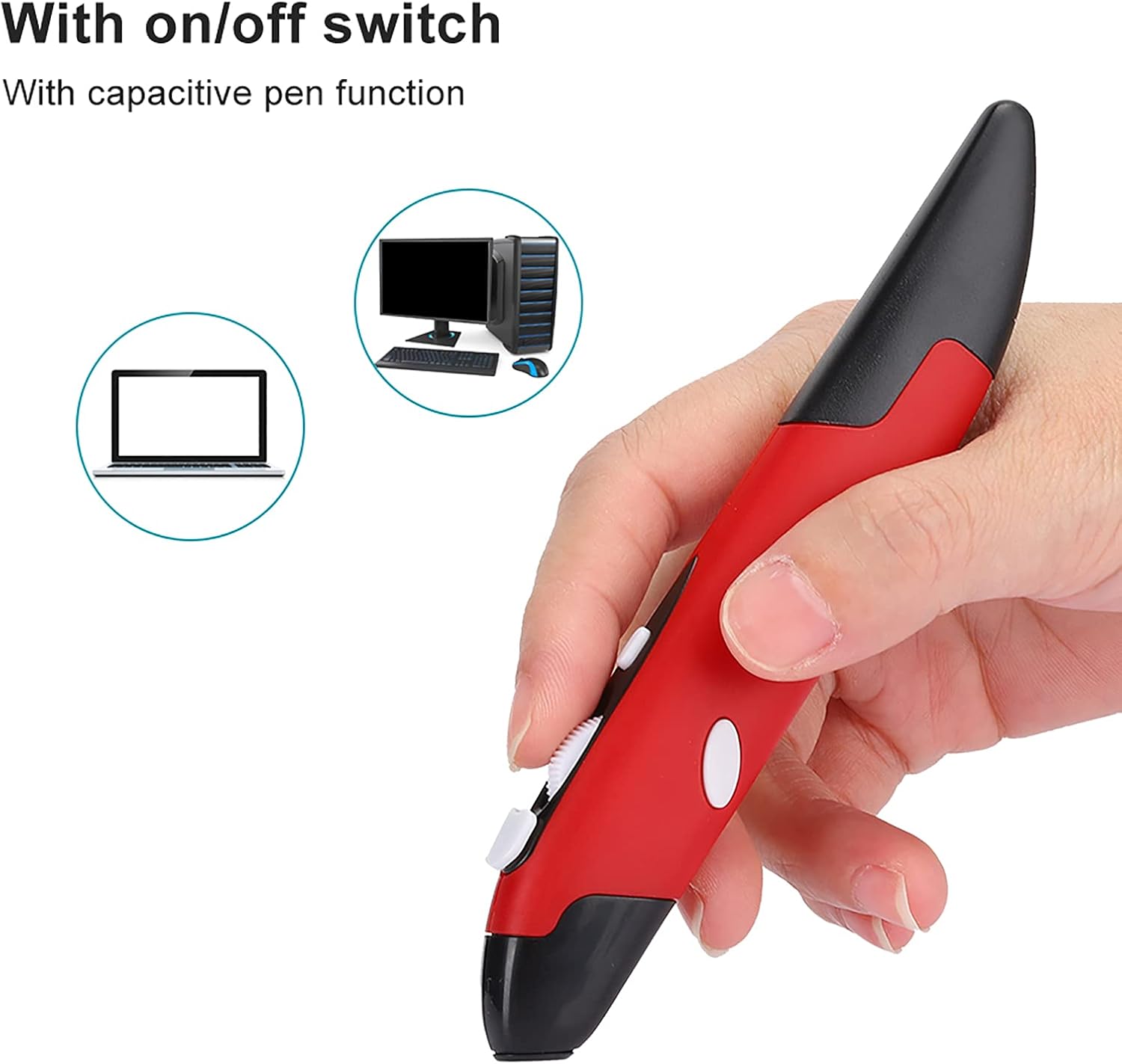 Sanpyl Personalized Innovative Handwriting Pen Mouse 2.4G, Vertical Mouse, Computer, Laptop, Desktop, Tablets, Notebook (PR-03)