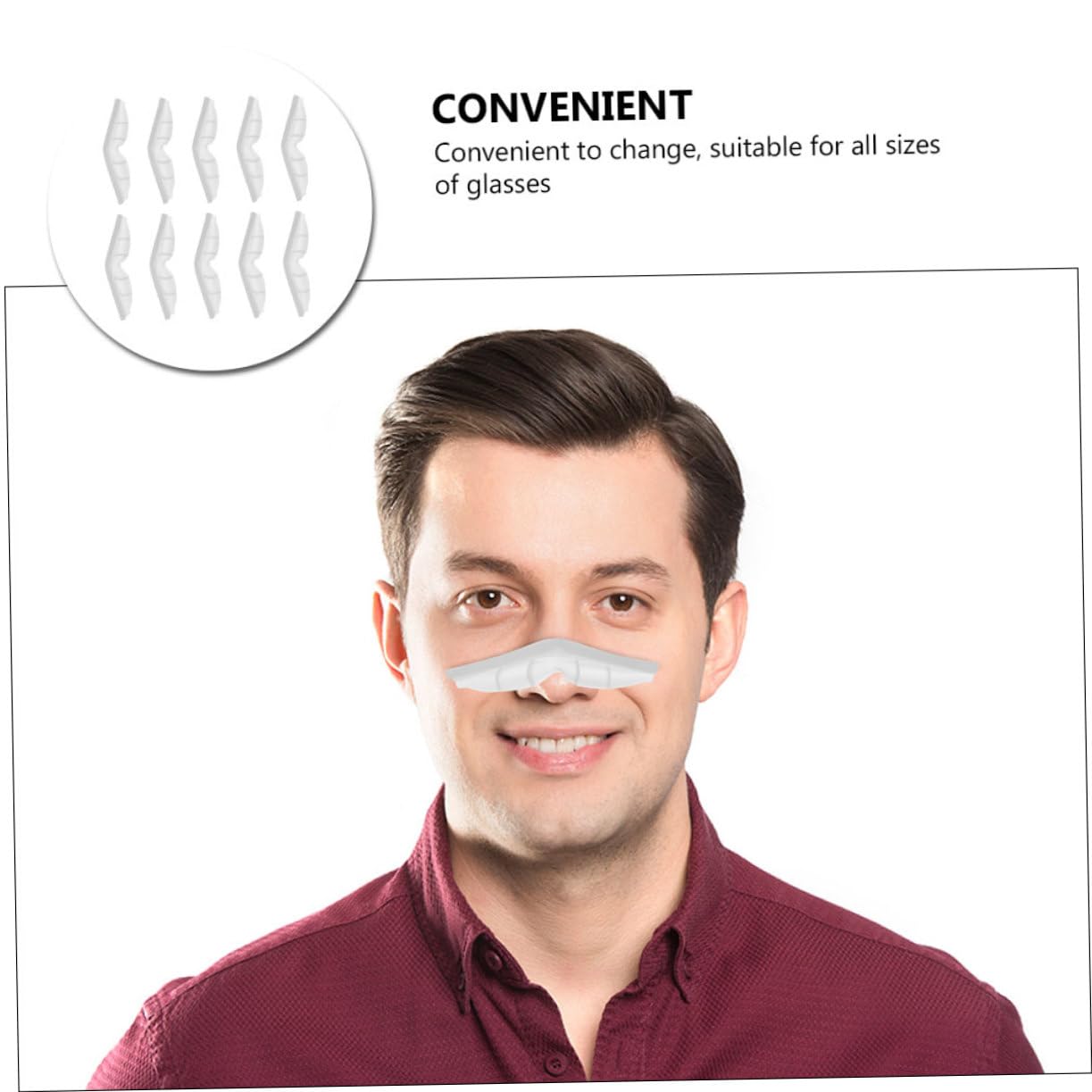 NUOBESTY 100pièces Coussins De Silicone pour Nez De Anti-buée pour Masques Et Lunettes Prévention Buée Et Claire Conditions Froides