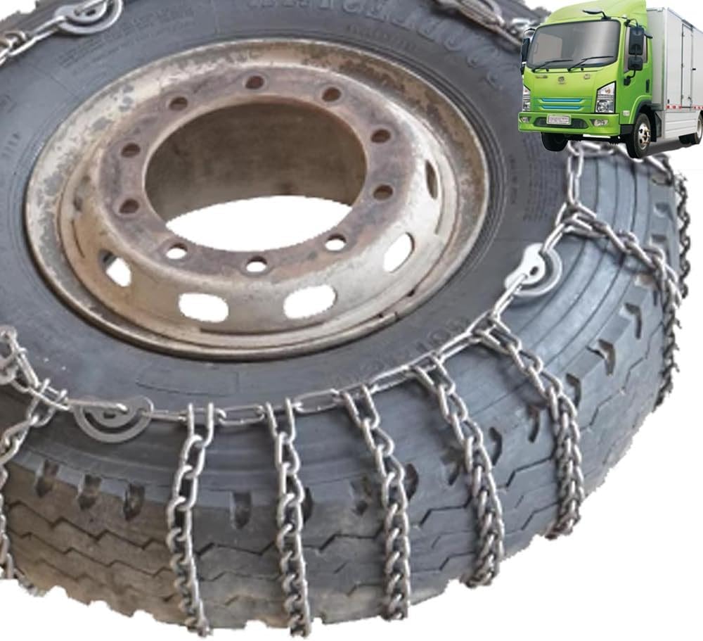YAGOLD Snow Chains Tire Chains for Cars SUV Pickup Trucks Commercial Trucks- Quick Fit and Easy Installation,Reusable Universal Emergency Traction Snow Chains 2pcs 235/75R17.5 9mm 215/75R17.5