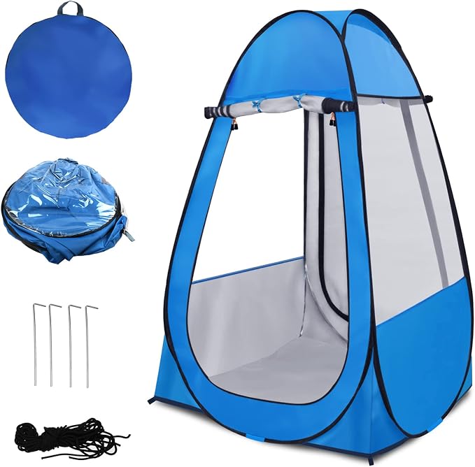 Pop Up Tent, Clear Outdoor Tents Sports Fishing, Rainproof and Windproof Beach Camping, Lightweight and Sturdy, Easy Set Up, UPF 50+ Portable Folding 39" x 64"