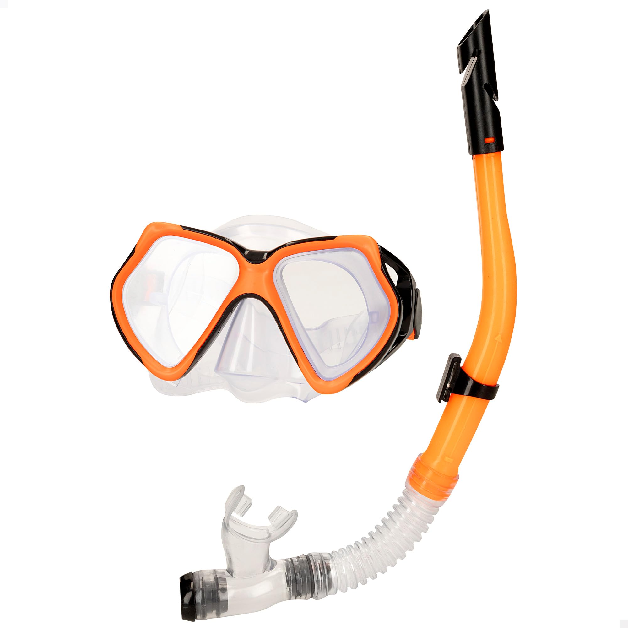 AKTIVE Aqua Sport Kit Gafas Snorkel niño, Banda Ajustable, Incluye máscara para Nadar, Tubo de Buceo, Sin látex, Hipoalergénico, Envío de Colores Aleatorio, 12 años