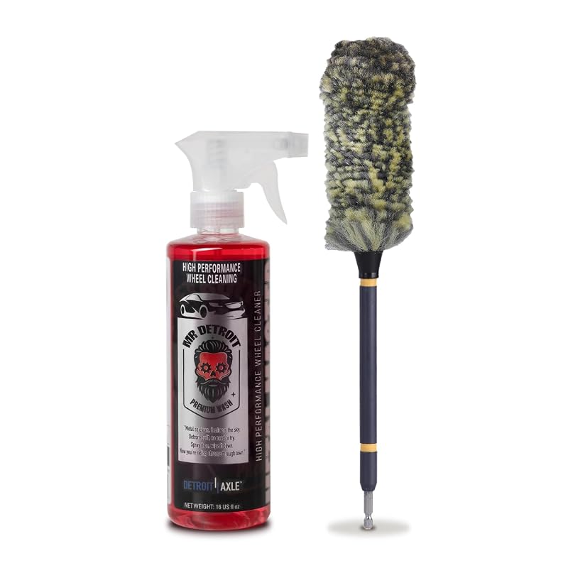 Kit de Lavagem Automotiva Detroit Axle com Escova para Rodas com Furadeira e Limpador Cítrico CL-2DH054, 2 peças