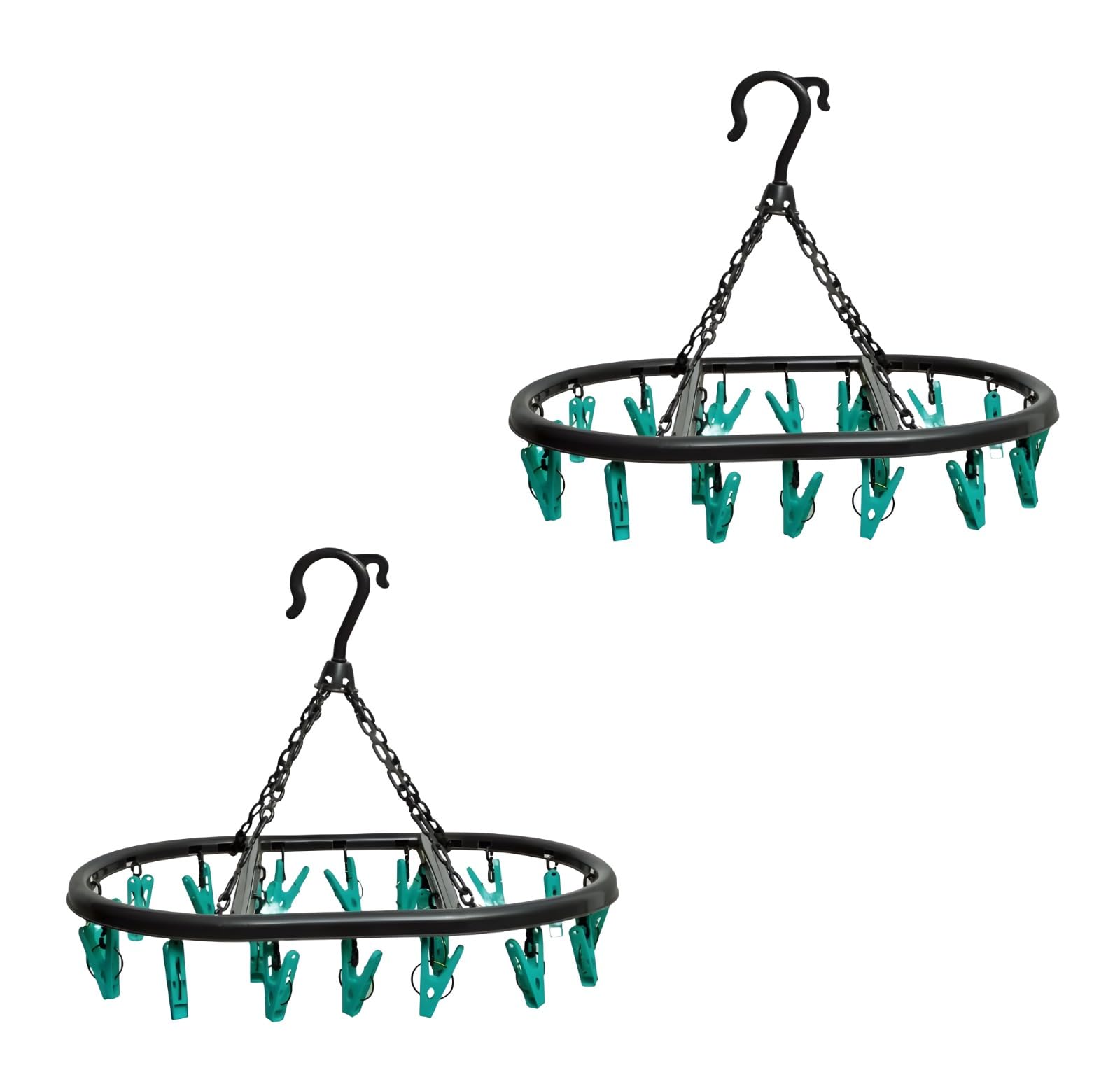 BozexPro 20 Pegs-2 Pack Oval Sock Dryer Pegs, Sock Dryer For Washing Line (2)