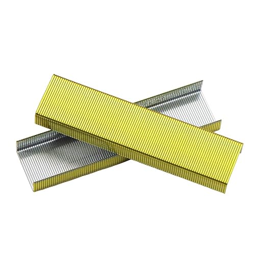 4000 grapas de oro amarillo, juego de grapas estándar 266, grapas de colores de 14 de pulgada de longitud para suministros de oficina en casa, 1000