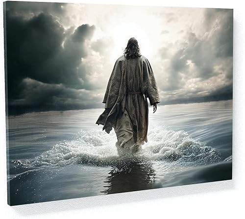 Sense Canvas Jesús 1 - Lienzo decorativo para decoración del hogar, póster de pared XL, 48 x 36  1.5 pulgadas