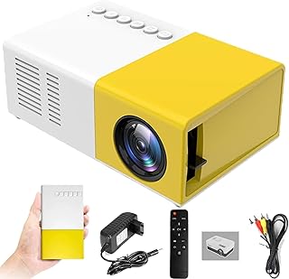 Portaflixx Pocket Projector 2.0, Portaflixx Projector Pocket, Overhead Projector 4k,New Mini Portable Projector,HD Home Theater,Smart Home with WiFi and Bluetooth (Yellow)