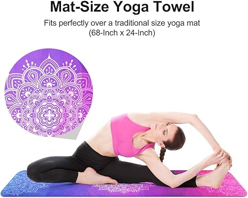 Miniatura 6 de Toalla de yoga, toalla de yoga antideslizante para pilates, fitness, toalla de yoga antideslizante para Pilate Fitness, 100% microfibra toallas de