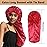 2pcs Long Satin Bonnets with Tie Band, Large Braid Bonnet Silky Hair Cap for Locs Women Sleeping, C