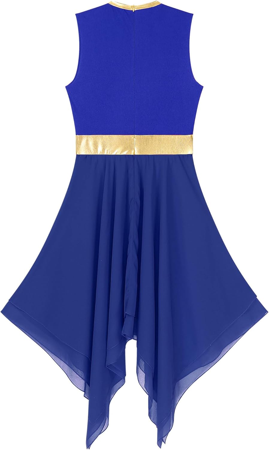 Vxuxlje Women's Praise Dance Dress Liturgical Worship Tunic Color Block Lyrical Dance Costume