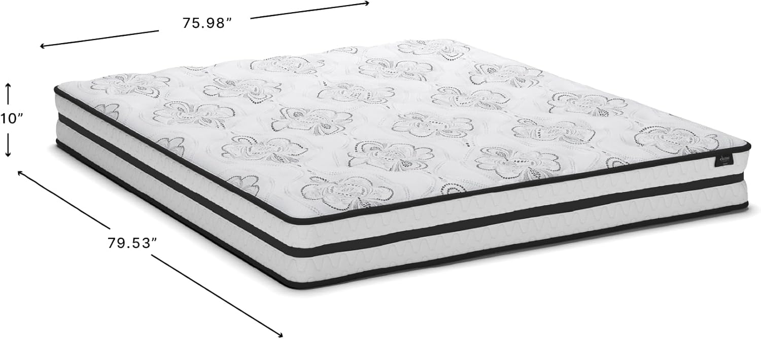 Signature Design by Ashley King Size Chime 10 Inch Medium Firm Hybrid Mattress with Cooling Gel Memory Foam for Pressure Relief, Fiberglass Free, Mattress In A Box - Image 2