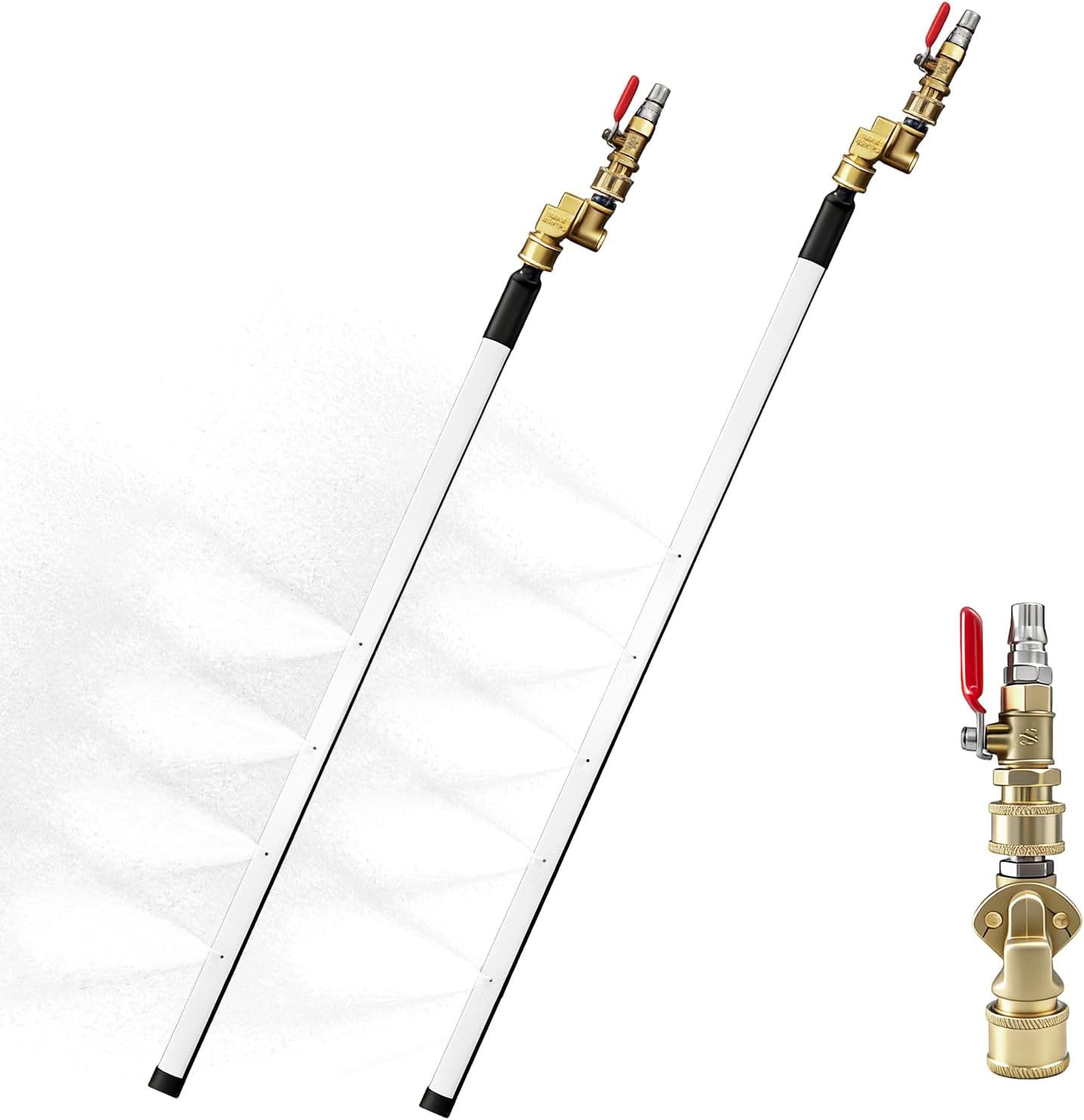 24" & 31.5" Radiator Cleaning Wand - 4500 PSI Stainless Steel Dual Water/Air Radiator cleaner Cleaner w/Pressure Washer Gun Adapter & Tips for Cars, Trucks, Heavy Equipment (2-Piece Set)
