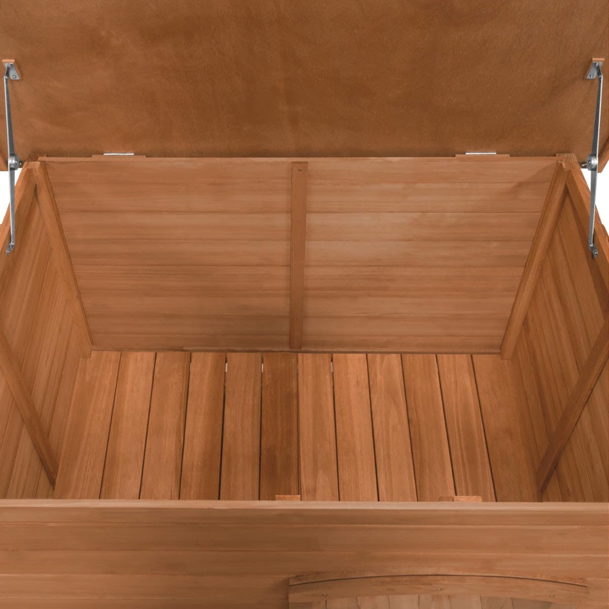 Perrera de Madera Pequeña para Perros Exterior e Interior con Techo Impermeable, Base Elevada 5 cm y Ventilación – Caseta de Abeto Resistente a la Intemperie con Puerta – Marrón
