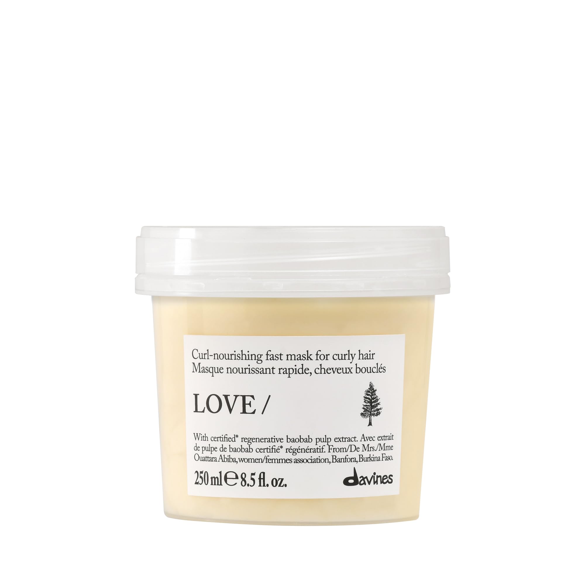 Davines LOVE/Curl Hair Mask, Extra Nourishing & Conditioning Treatment for Wavy to Curly Hair - Deeply Hydrates & Restores Elasticity - Intense Softness for Workable, Tamed Curls Enhanced Full Size