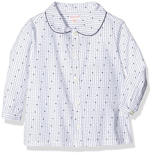 Gocco Baby Girls' Camisa Cuello Bebe Casual Shirt, Blue (Azul Perla), 80 cm (Size: 06/09/2016)