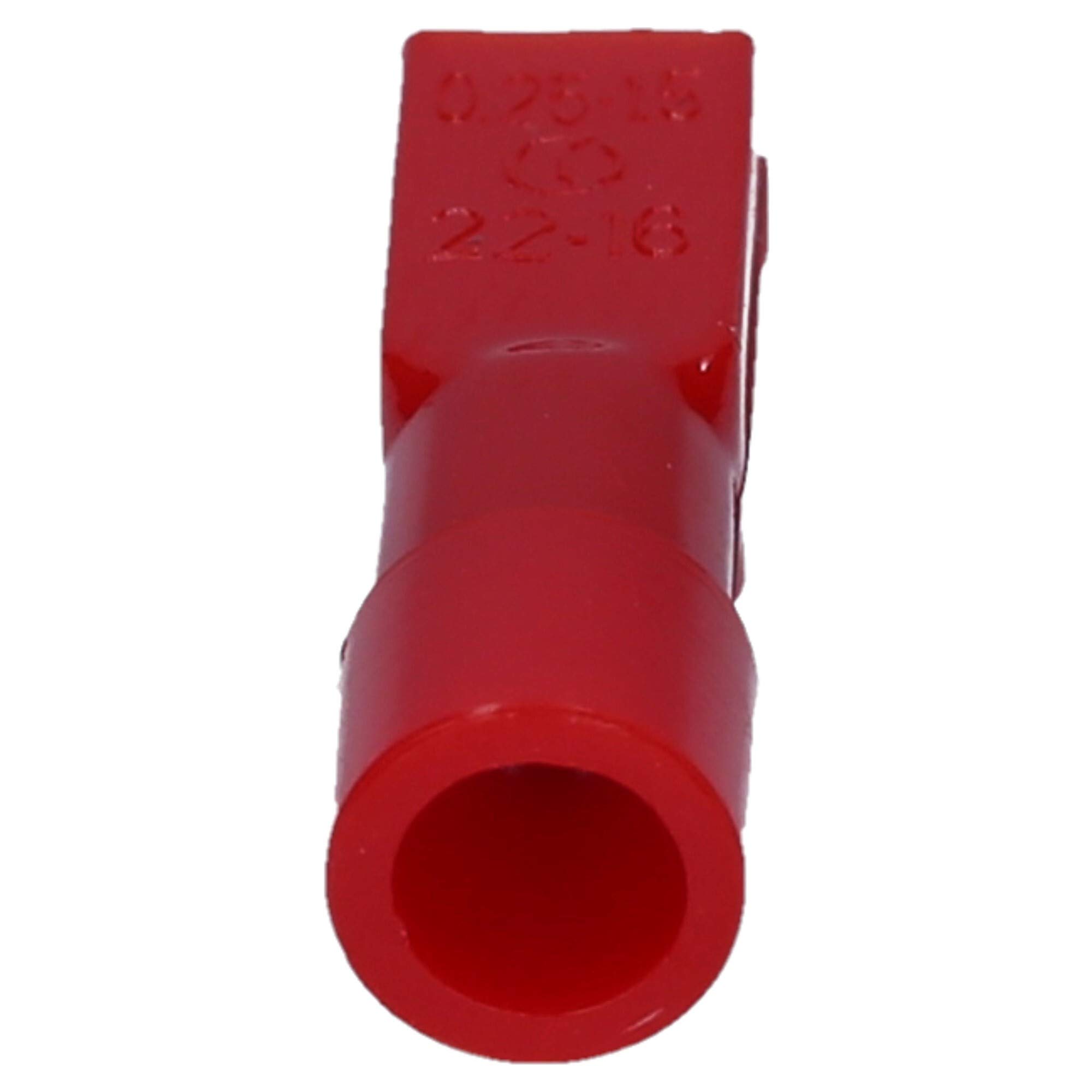 100 unidades Cembre RF-F305P Terminales enchufables planos, 2,8 x 0,5, rojo, totalmente aislados, calidad industrial