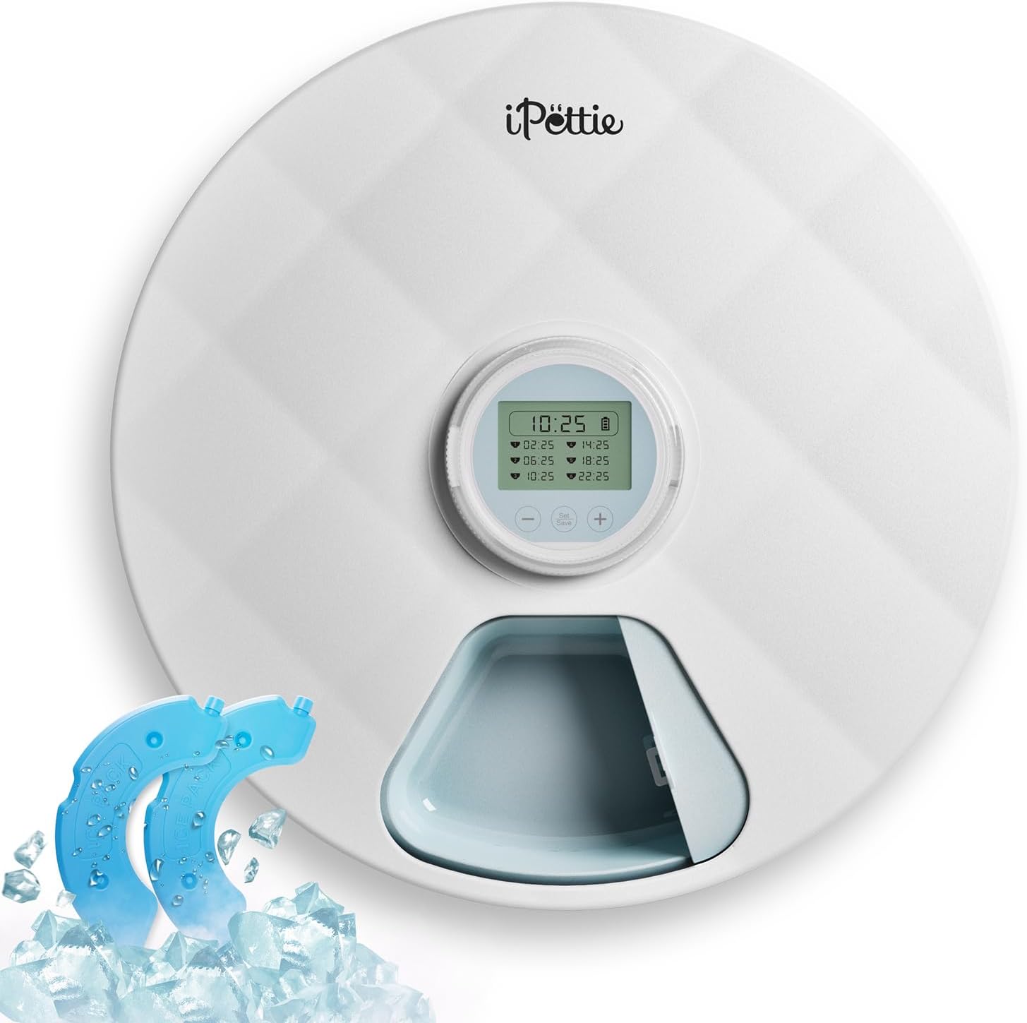 Brioche Automatic Wet Food Feeder for Pets – True 6-Meal Cordless Fresh Can Dispenser with Two Ice Packs, Perfect for Newborn Senior Sick Cats and Small Dogs