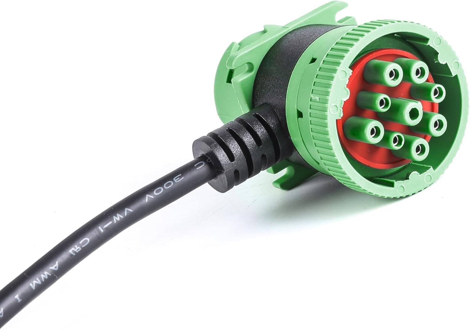 2pcs Green Type 2 J1939 Male and Female Pass-Through to OBD2 Cable for Freightliner Code Reader ELD Tracker (2)