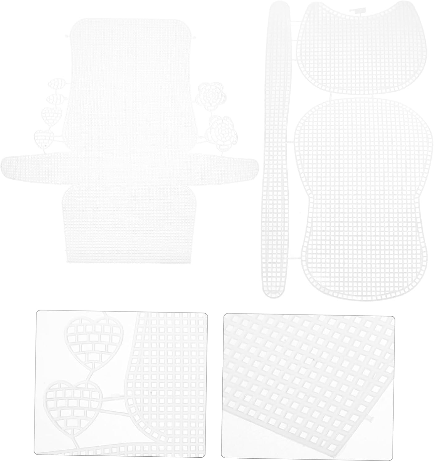 VILLCASE 6sets Crochet Knitting Sheets Mesh Sheets for DIY Sewing Portable Quilting Plastic Mesh Crafting Needle Quilting Pattern