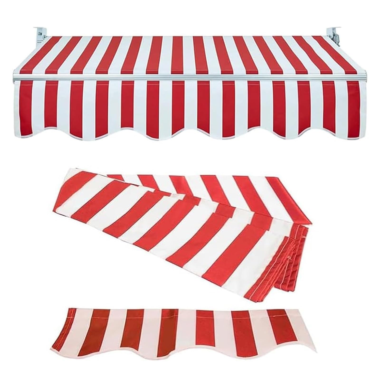 Toile pour auvent imperméable et anti-UV protection terrasse 4x3.5m