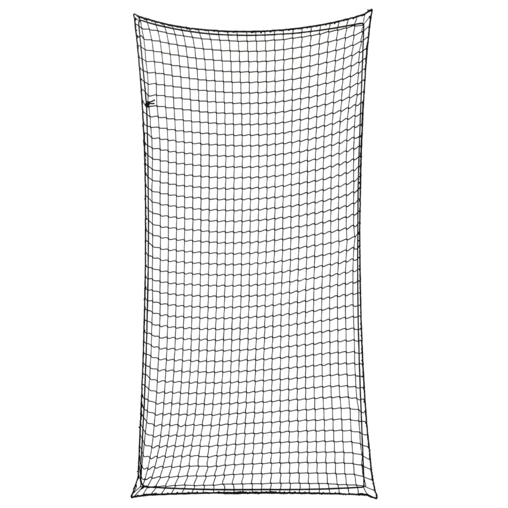 Anhängernetz 7x3,5 m Sicherungsnetz für PKW Anhänger mit 6mm Gummiseil und 3mm Kordelstärke, reißfestes Ladungssicherungsnetz für Pritschen LKW und Geländewagen, Schwarz