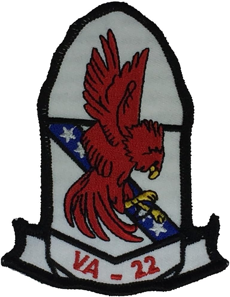 Attack Squadron VA-22 Fighting REDCOCKS Squadron Patch - Color - Veteran Owned Business