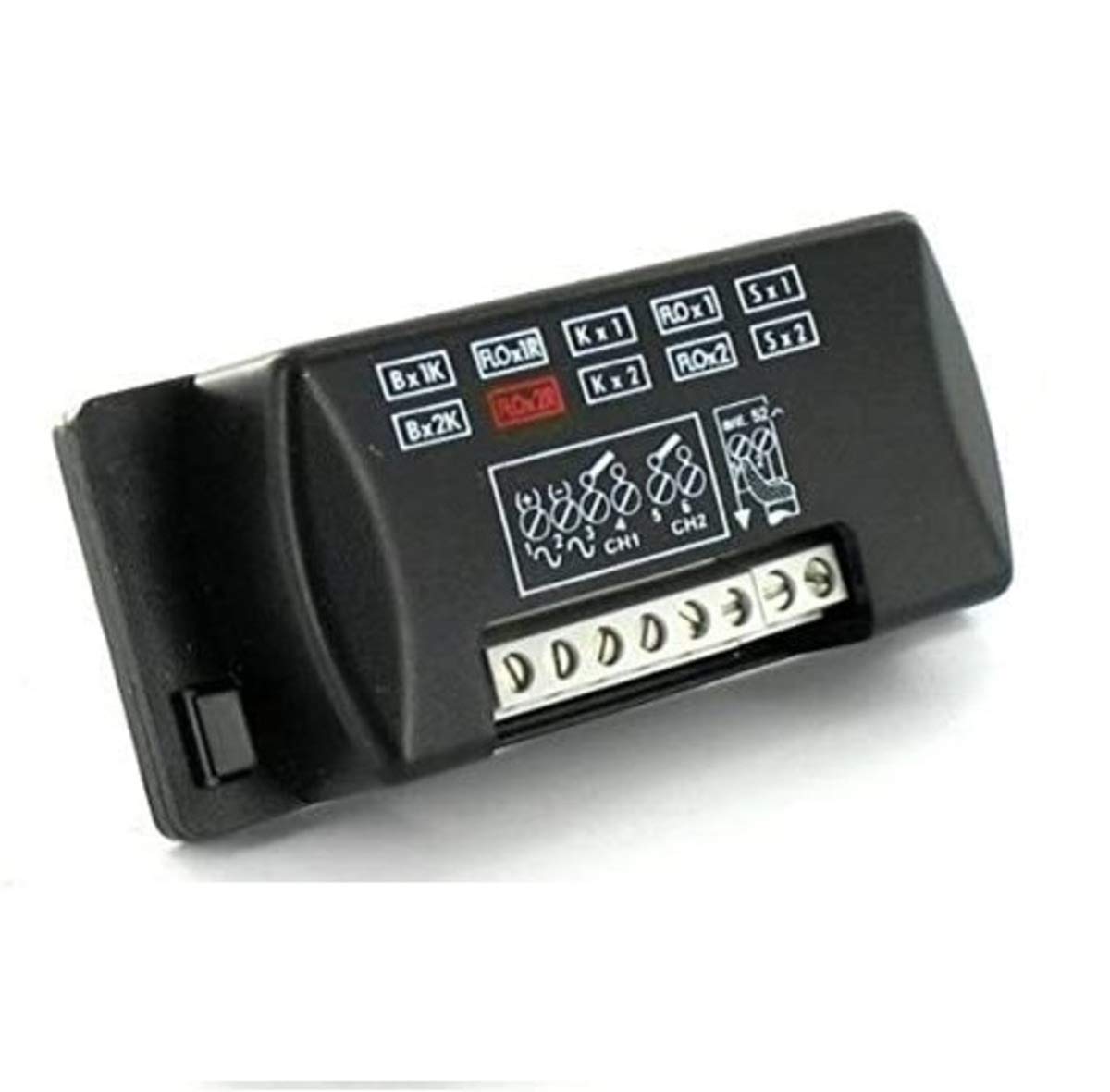 Nice FLOX2R récepteur, 2 canaux 433,92 MHz Rolling code/Memory - 256 télécommandes !!! AC/DC 12-24V Noir