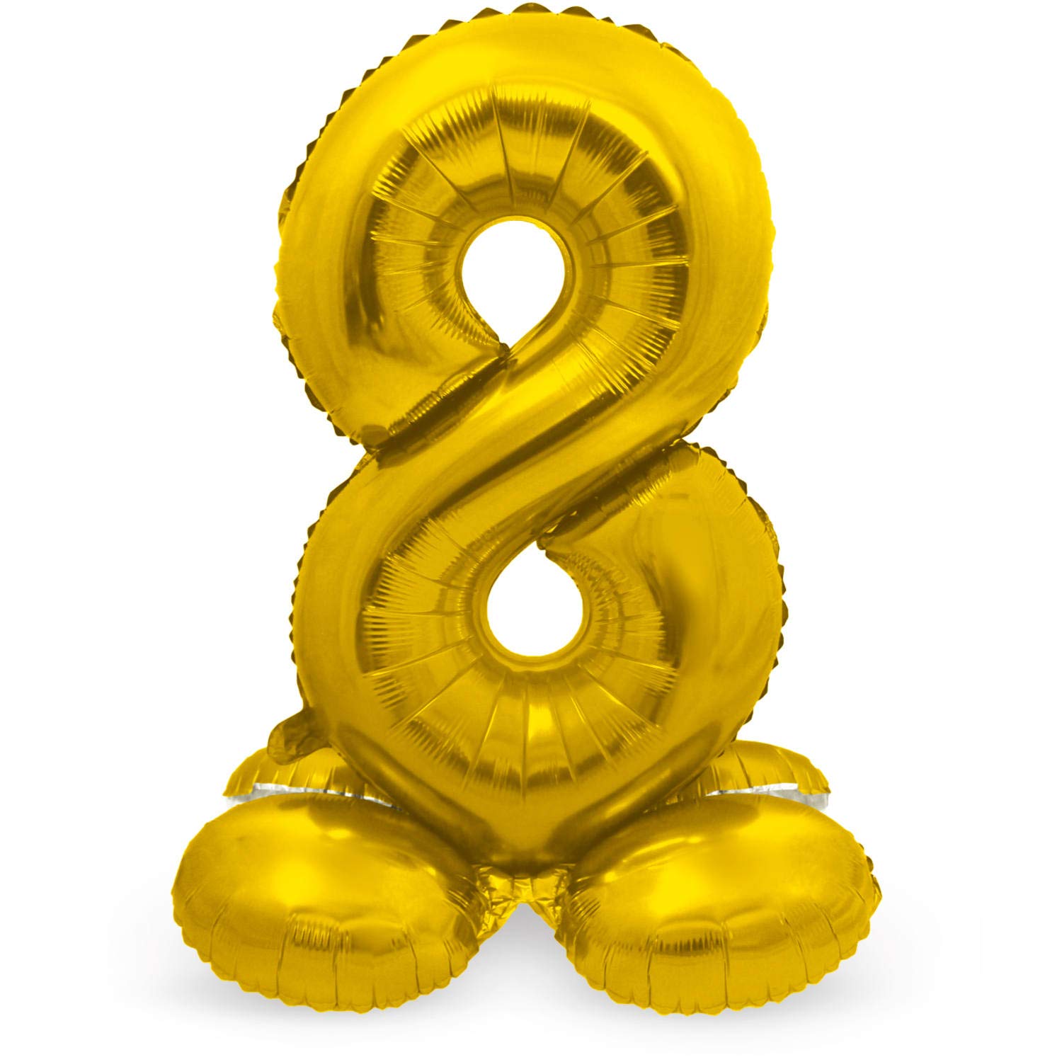 Folat - Foil Balloon with Standard Number 8 Gold - 72 cm