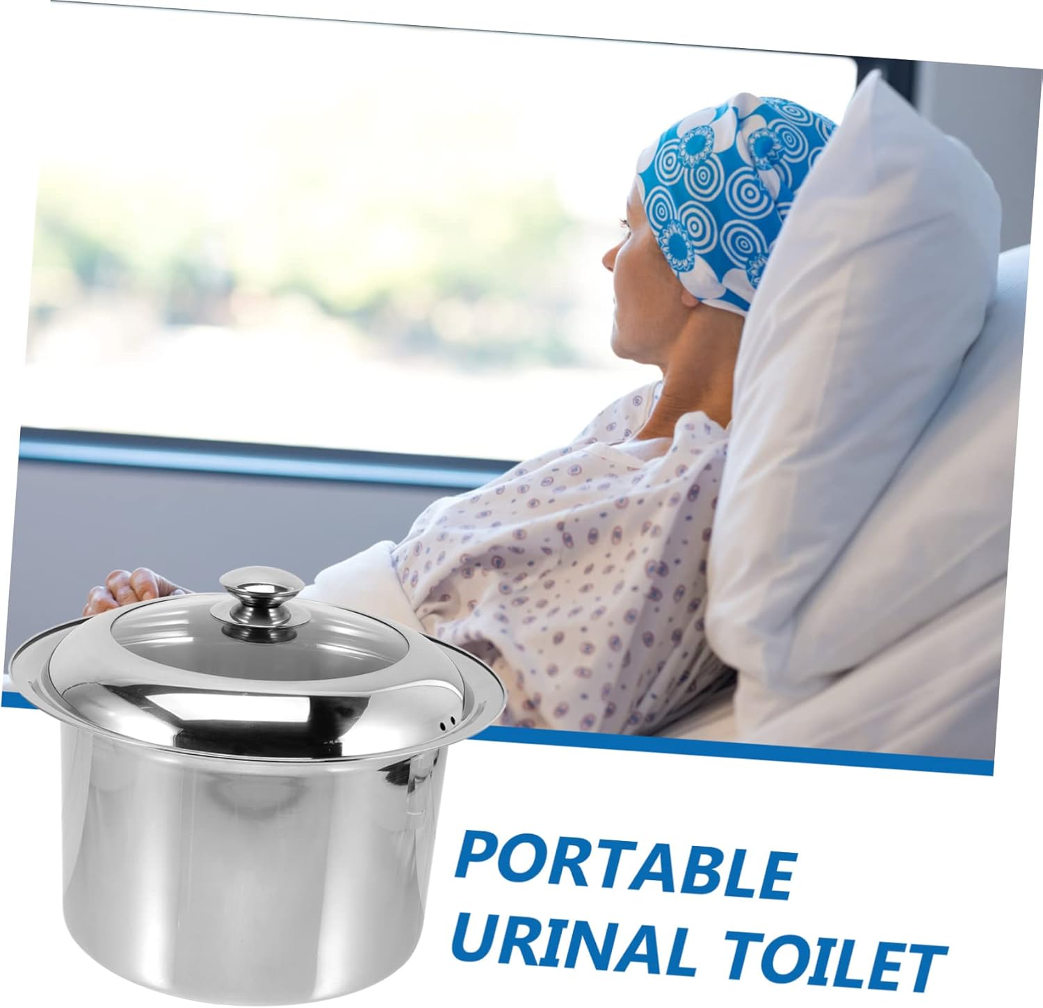 Covered Spittoon Stainless Steel Home Urine Pot Nighttime Urinal for Boys and Girls Elderly Easy to Carry