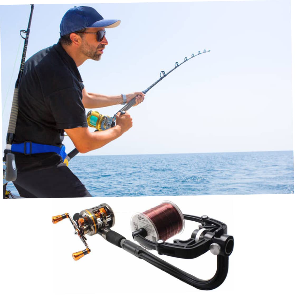 CAKEEYUM Fishing Line Spooler Machine Portable Adjustable Spinning Reel Line Winder Fishing Tackle Tool Black Reel SpoolerFishing Spooler Winder Accessories