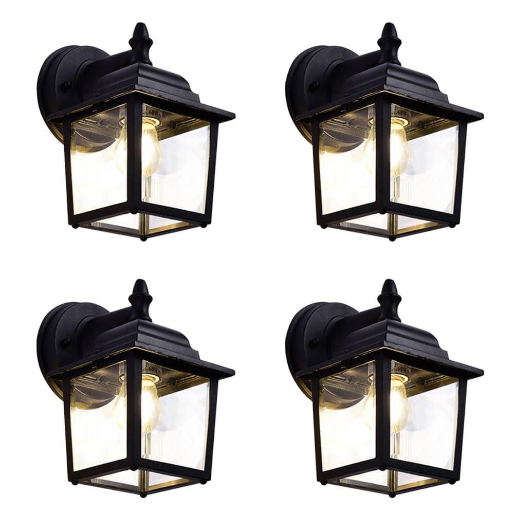 Applique murale extérieure vintage en aluminium de fonderie supérieure avec culot E27