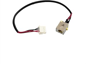 GinTai DC Power Jack with Cable Socket Plug Port Replacement for Acer E5-573 DD0ZSPAD000 DD0ZSPAD001 DD0ZSPAD010 DD0ZRTAD100, 2pcs