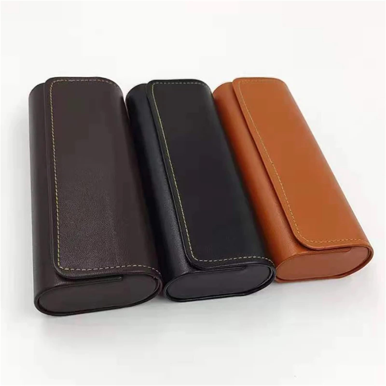 2 uds. Estuche de cuero for gafas sol, estuche for anteojos, for, for for mujer Para Uso Diario Y Viajes