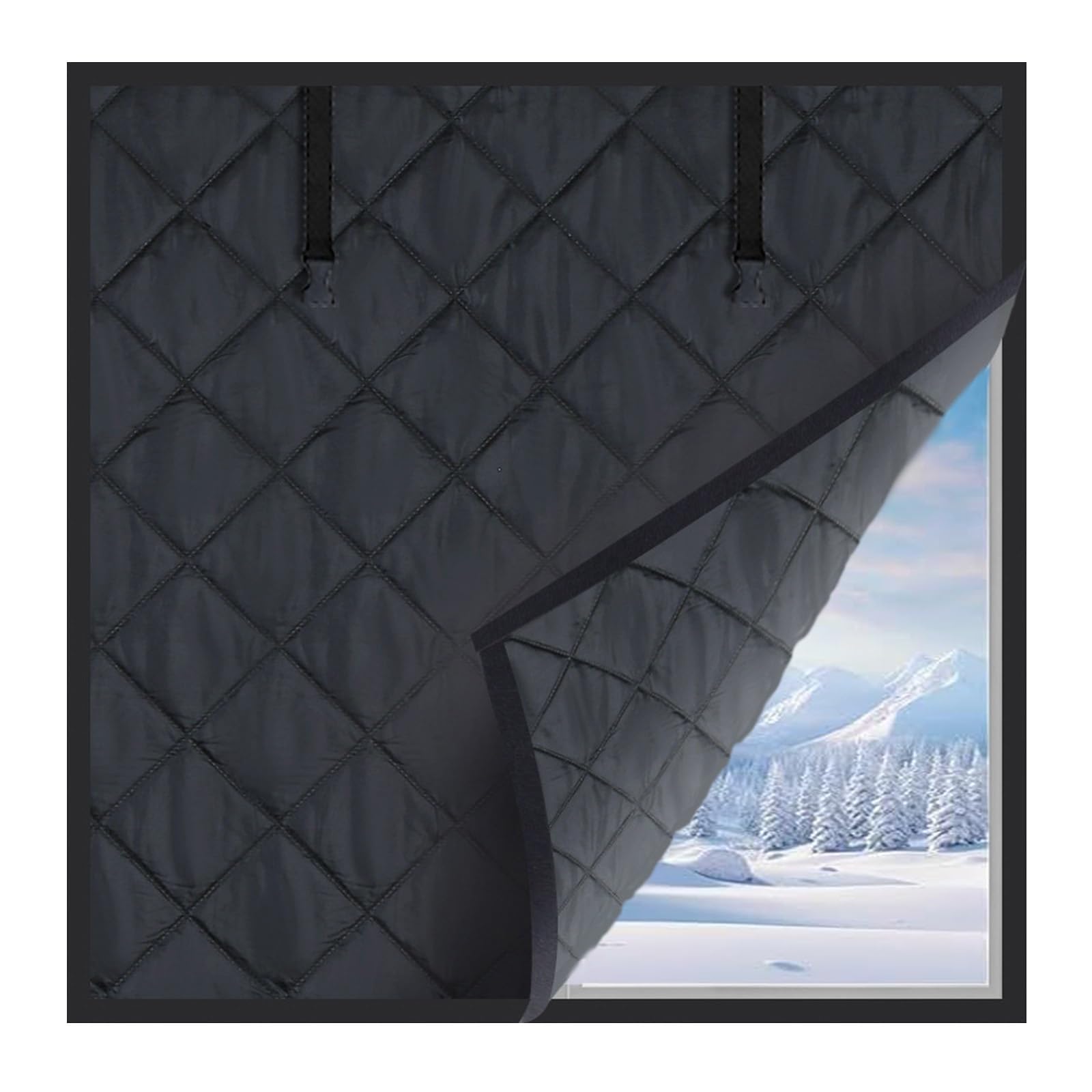 Housse thermique pour fenêtre en tissu Oxford robuste et coton isolant