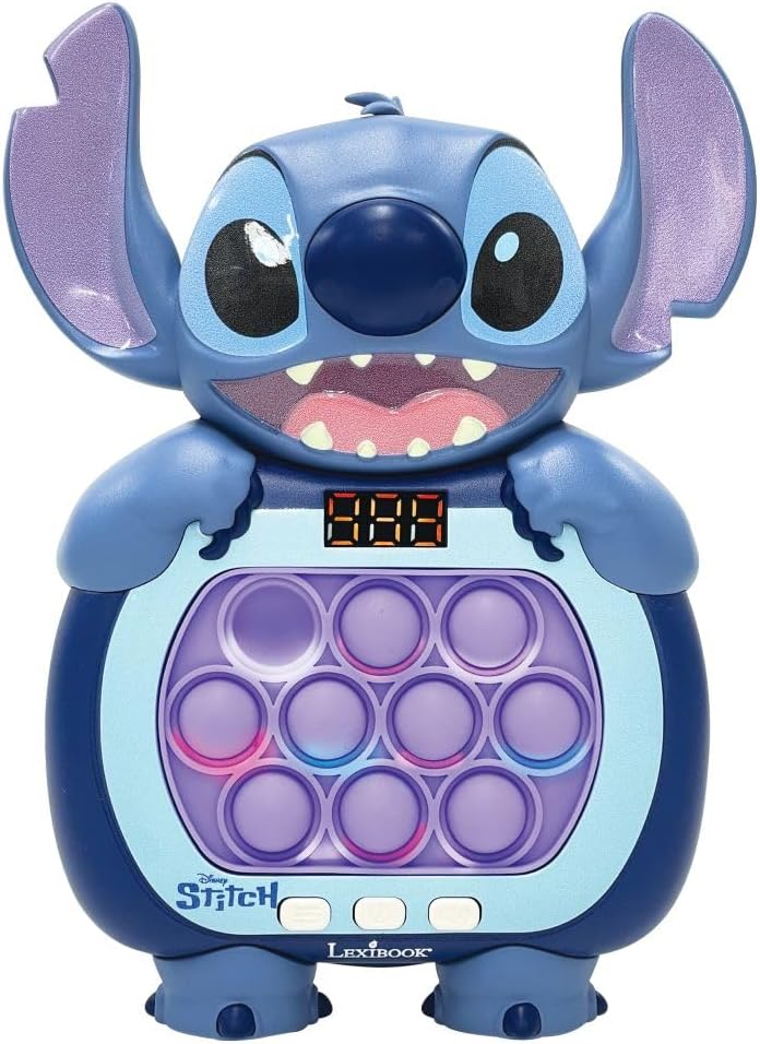 Lexibook, Disney Stitch, Stitch Fast Push Game, Blue, JG500D