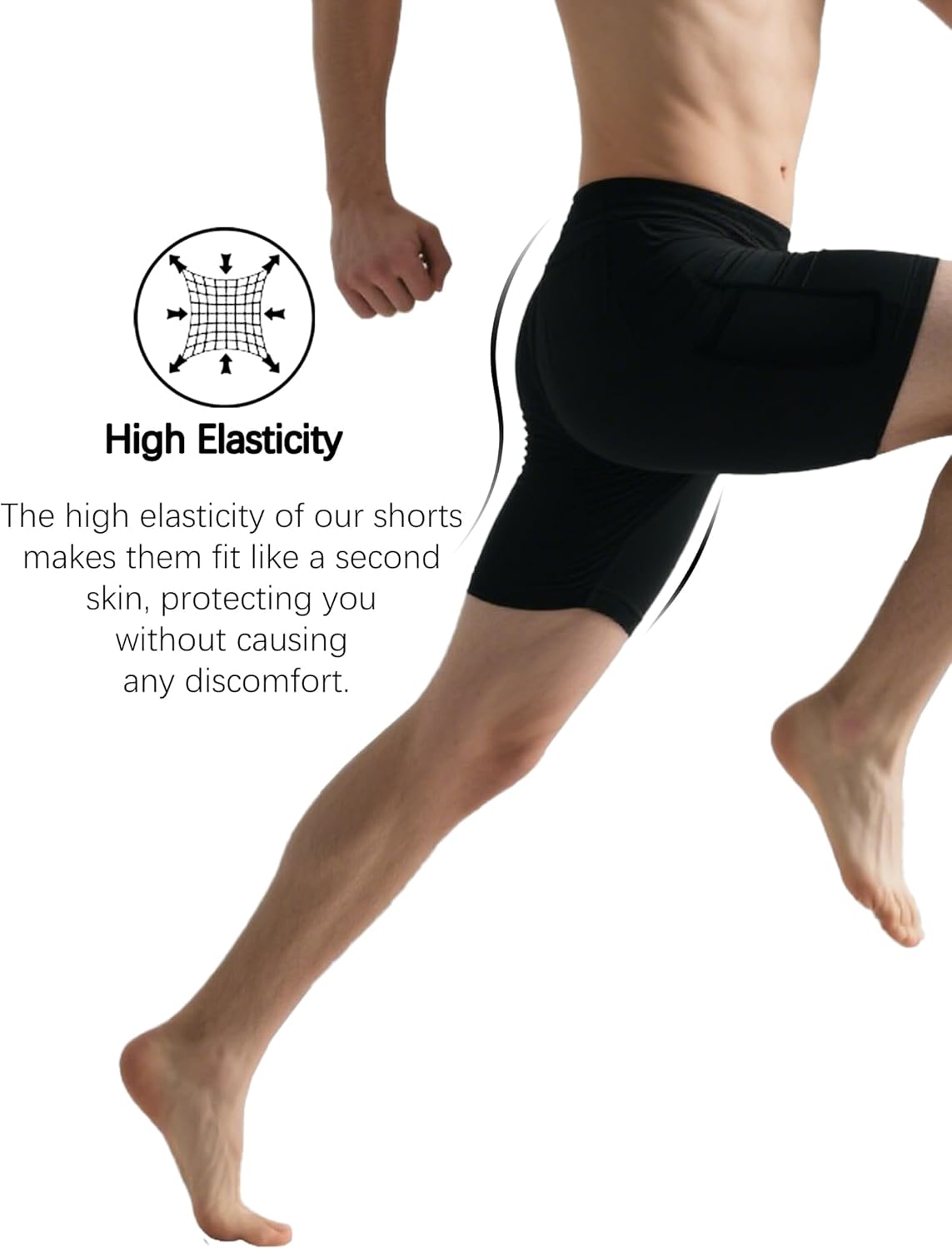 6 Pack Compression Shorts with Pocket Men Sports Workout Performance Athletic Running Underwear Shorts Spandex - Image 5