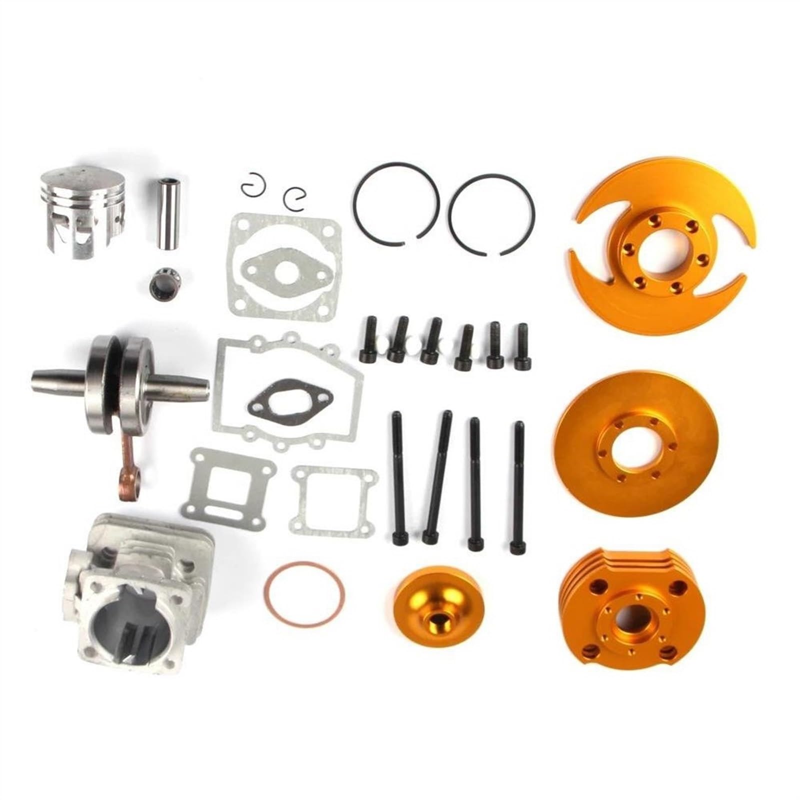 Joint de remplacement Kit De Joints Vilebrequin, Cylindre À Gros Alésage 44mm, 3 Rainures Pour 47cc 49cc Pour Mini Dirt ATV Moto Poche(Gold)