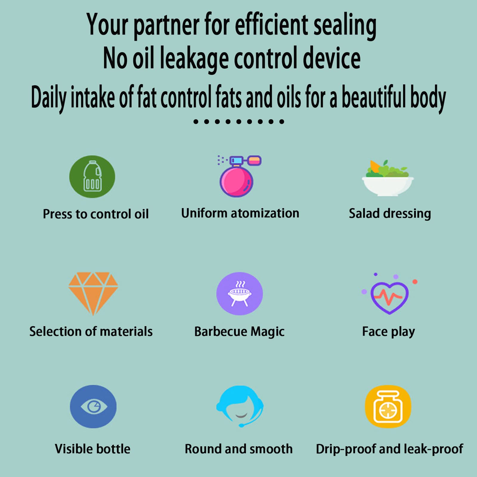 Miao xin Portable lightweight cooking spray bottle, olive oil sprayer, cooking oil spray bottle 100ml, suitable for salads, grilling, kitchen baking and barbecue in the kitchen