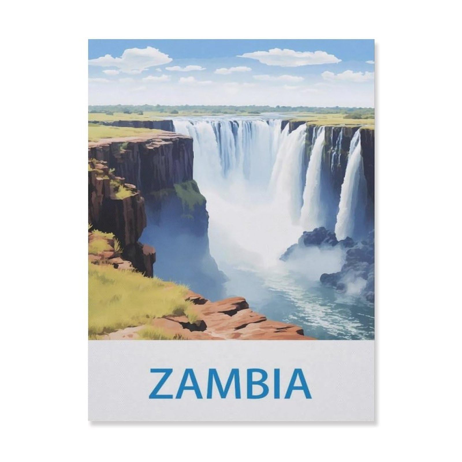 Zambia，Funny Tin Sign Retro Metal Sign for Home Farm Toilet Restroom Washroom Wall Decor Gift(15x30cm）6x12 inch-EG29