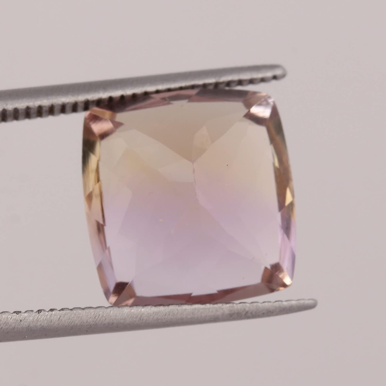 GEMHUB 4.85 CT Cushion Cut Natural Ametrine Purple Yellow Crystal Healing Gemstone, for Jewelry Making image 4