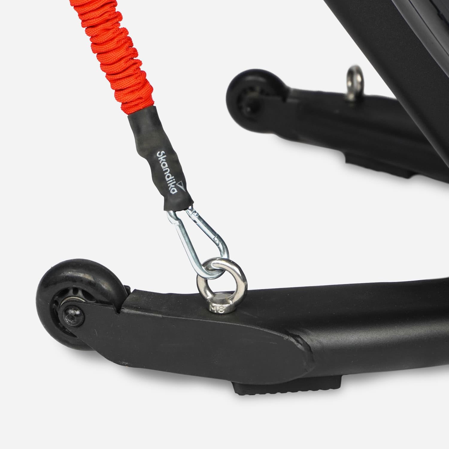 Skandika Multi-Widerstandsbänder mit Stange | Pilates Bar mit Resistance Bands, Krafttraining, 3 Widerstandsstufen, Online Trainingsguide, viel Zubehör, Fitnesstraining, nutzbar mit Nemo IV und V3000