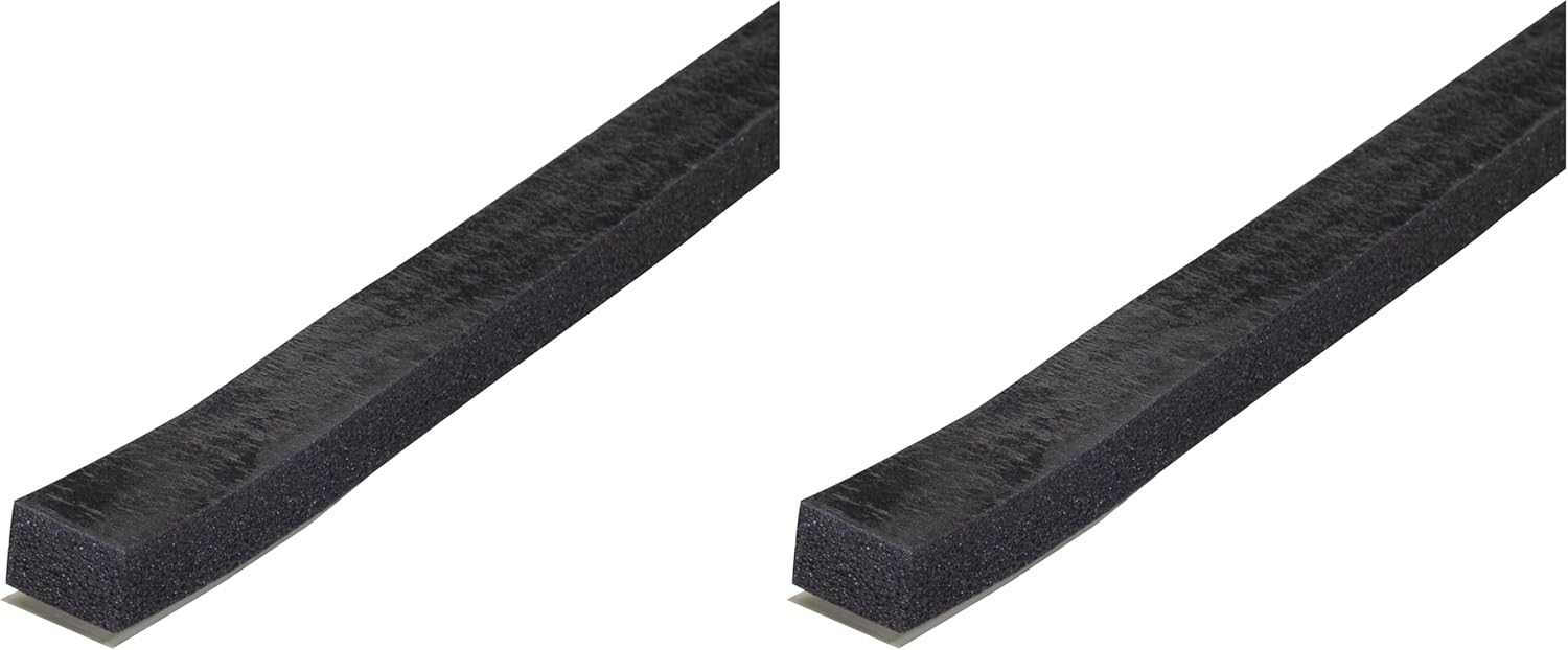 M-D Building Products 06619 3/8 in. x 1/2 in. x 10 ft. Black Sponge Window Seal for Large Gaps