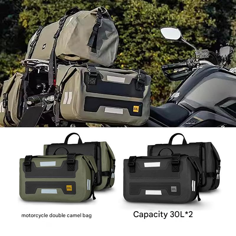Alforjas para motocicleta para NIU MQi GT100 producción actual, alforjas dobles de lado, gran capacidad, equipaje para motocicleta negra miniatura 4