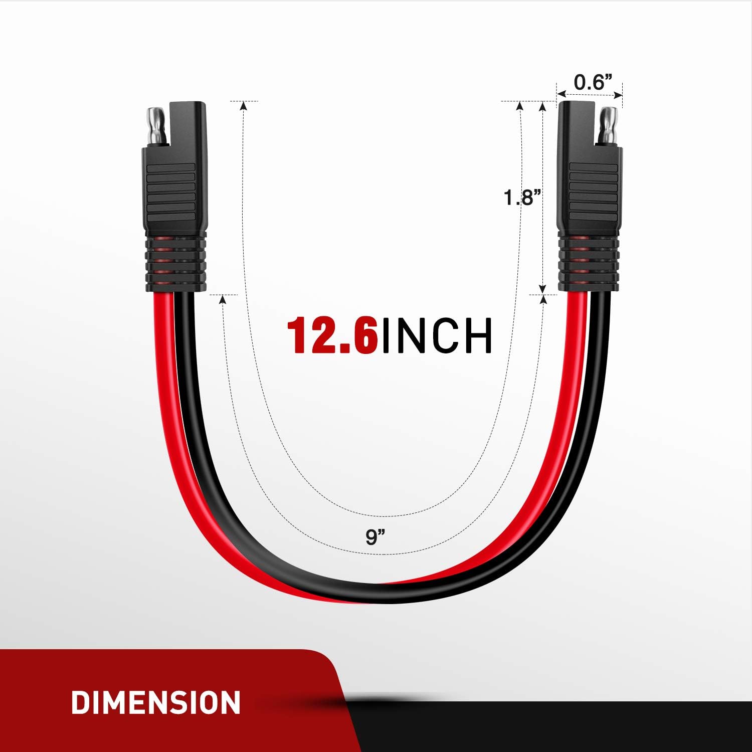 Nilight 10 Gauge 2 Pin Quick Disconnect Harness,Heavy Duty SAE Connector Bullet Lead Cable,2 Years Warranty