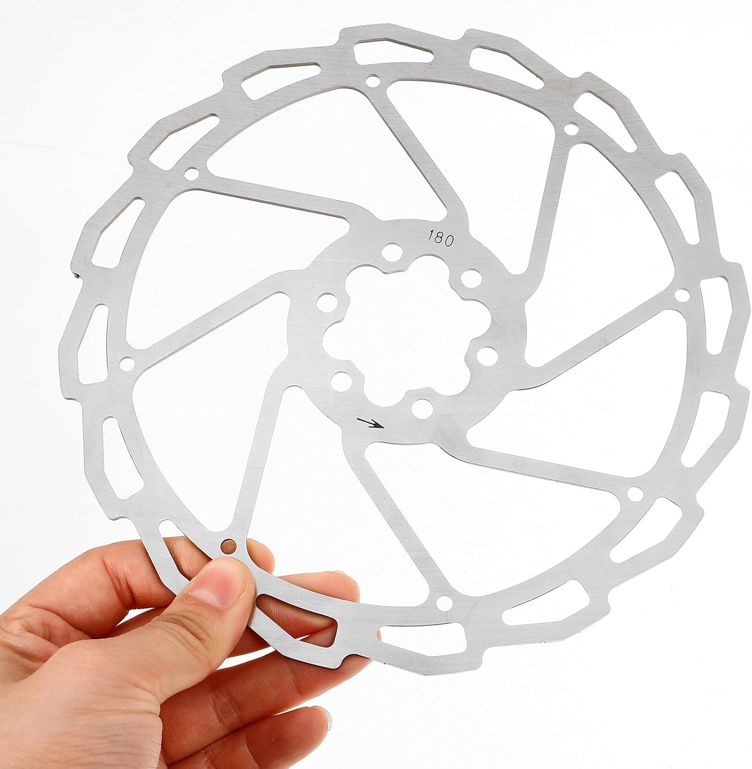 Artibetter Mountain Bike Disc Brake Rotor 44mm 6-bolt Sturdy Disc Brake Replacement with Screws Compatible for Off-road and Road Bike Use