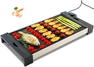 Barbecue Grill 1800W Multi-function Electric Baking Tray, Indoor Smokeless Baking Tray, Non-stick Rectangular Barbecue Machine, Suitable for Party/Home